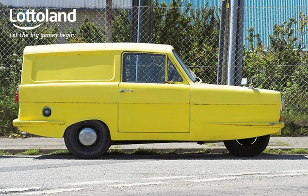 Yellow 3 Wheeled Reliant Van