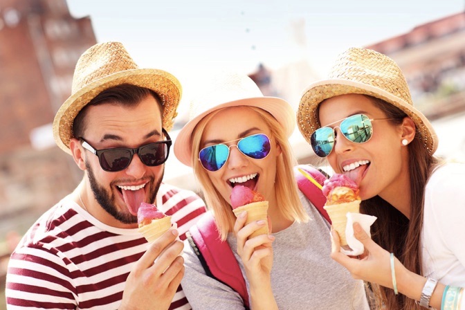Happiest Countries Group Having Fun