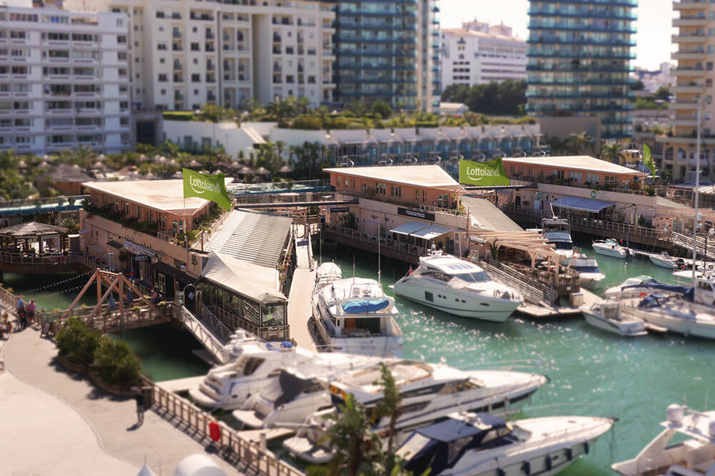 Aerial shot of Lottoland offices in Gibraltar