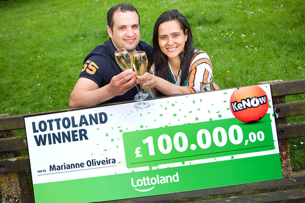 Lottoland winner celebrates £100,000 win from KeNow