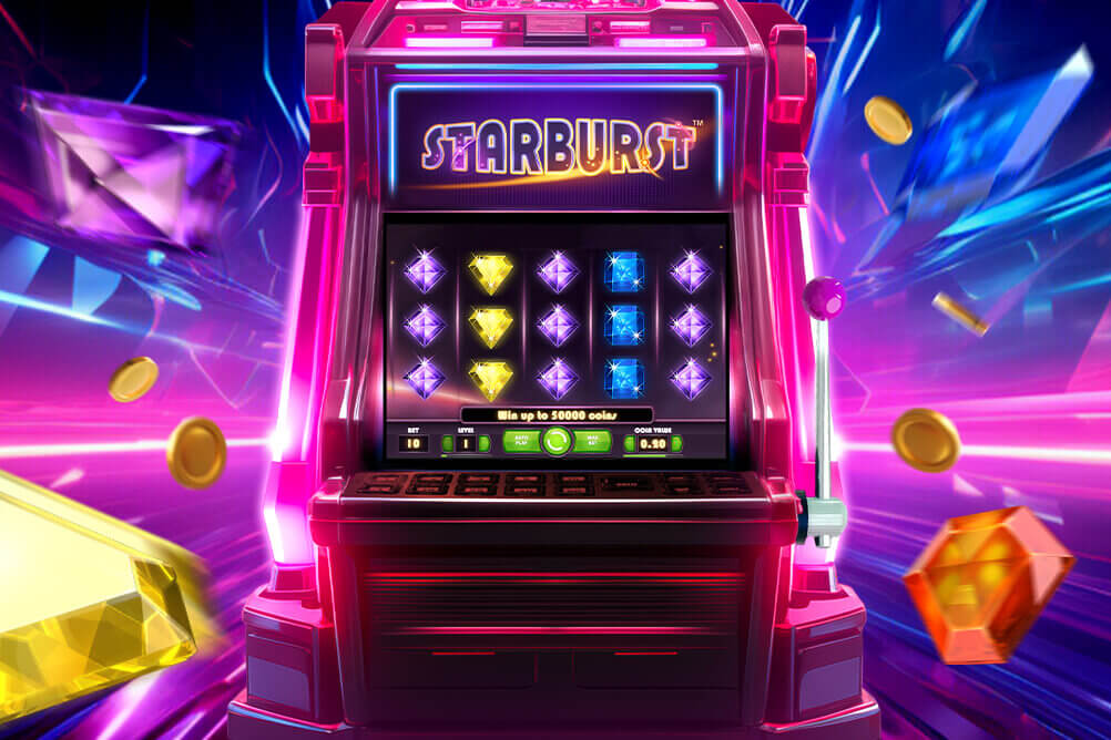 An image showing some of the famous space slot, Starburst