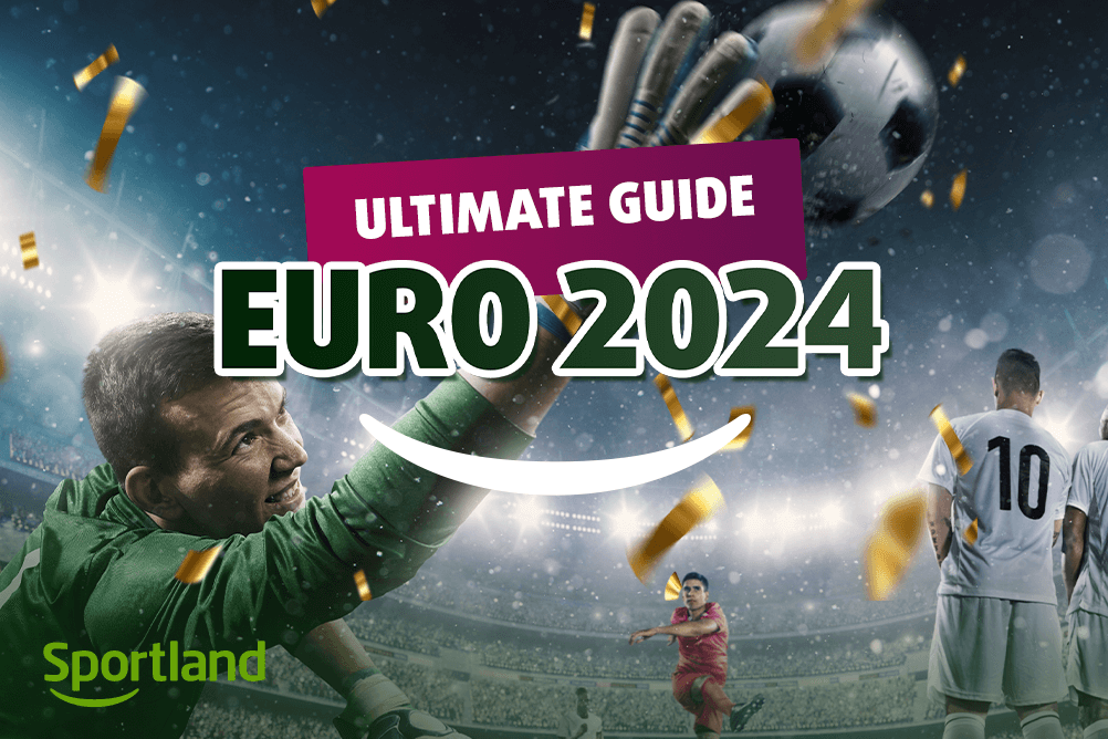 Euro 2024 Ultimate Guide A soccer game in the ack ground with the article's title, "Euro 2002 Ultimate Guide" in the foreground.
