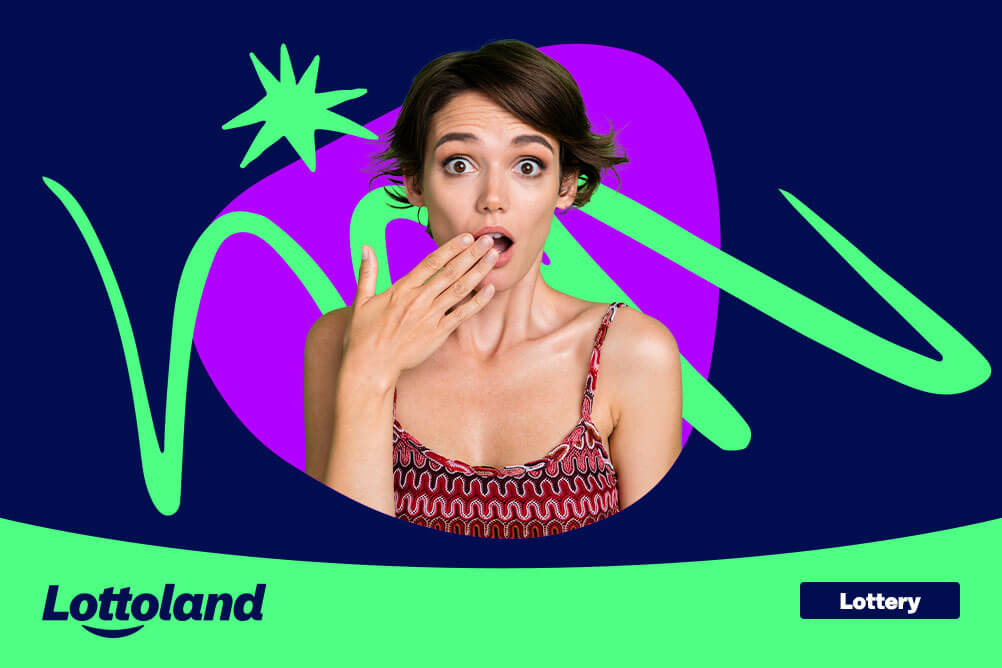 What Happens When You Win the Lottery with Lottoland Surprised woman reacting to winning the lottery with Lottoland.