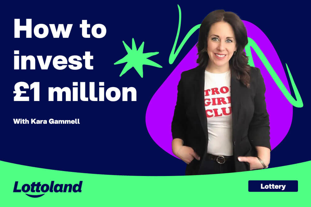 Kara Gammell presenting tips on how to invest lottery winnings and manage £1 million. 